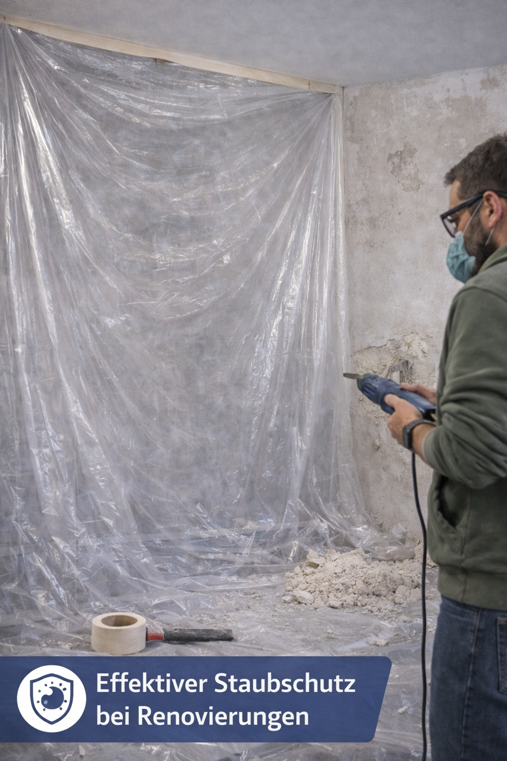 NEU - Abdeckfolie 100 µm – Extra starke Möbelschutzfolie 4x5m (20m²) – Schutzfolie für Umzug, Malerarbeiten & Möbel